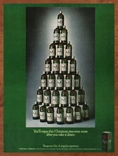 1978 Tanqueray Gin Vintage Print Ad/Poster Christmas Man Cave Bar Pop Art 70s 