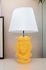 Lume da Comodino Lampada da Tavolo Lampade Testa di Moro in Ceramica Abatjour in