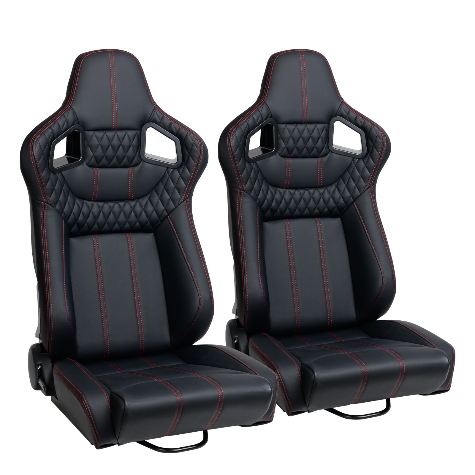 Pair of Racing Seats with Dual Lock Sliders for Driver and Passenger