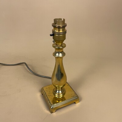 Vintage Gold Messing Metall Lampe Beistellleuchte Nachttisch Vintage klein verziert