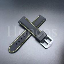 26MM RUBBER WATCH BAND STRAP FOR INVICTA RUSSIAN DIVER 1201 1805 1845 1959 BK/YL