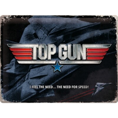 Top Gun Need for Speed Nostalgie Blechschild 40 cm NEU shield