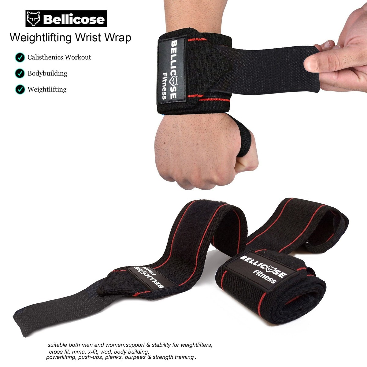 Weight Lifting Wrist Wraps Heavy Duty Wrist Support For