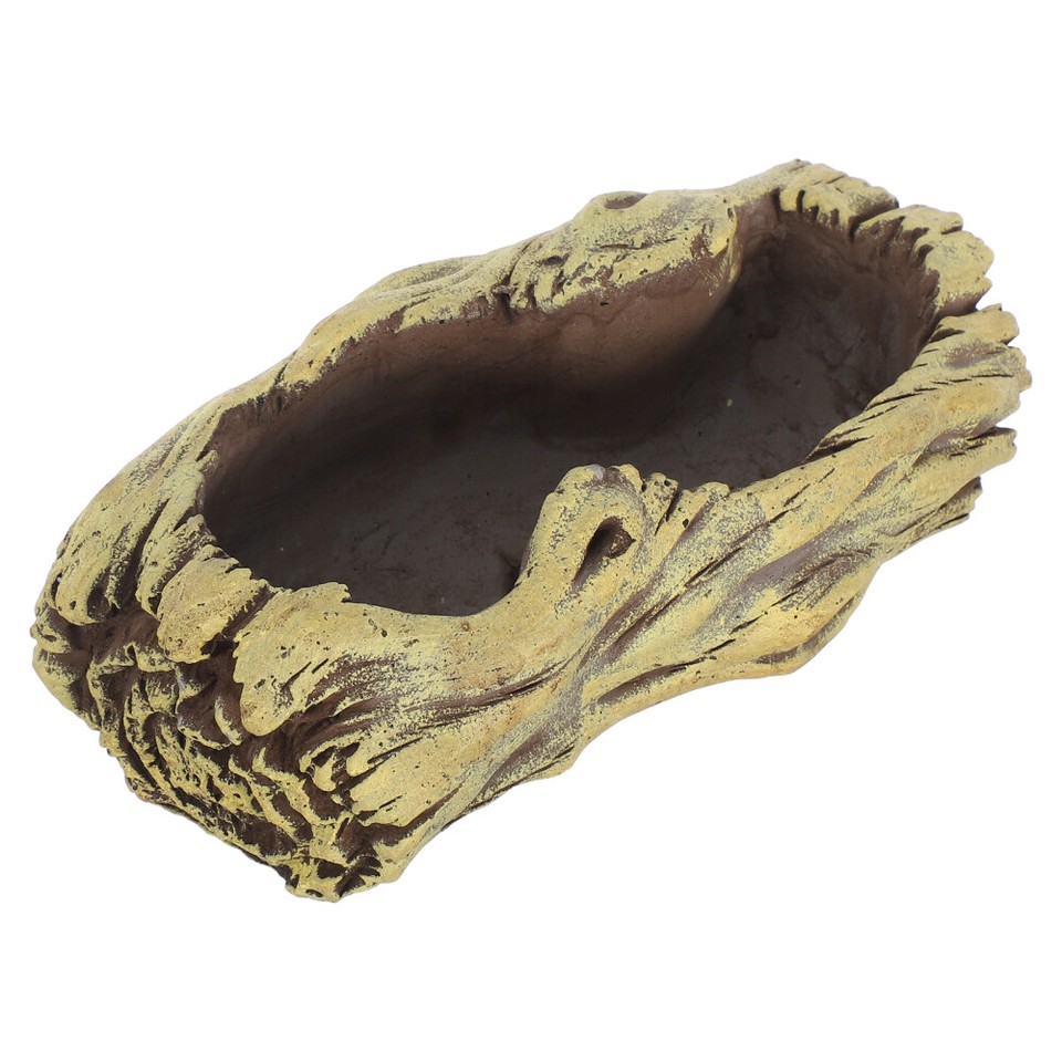 Vintage Driftwood Concrete Planter Box Artificial Stump Log Flower Pot