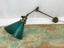 FARIES Antique Industrial Wall Mount Lamp Swing Arm Bracket Sconce Art Deco Vtg