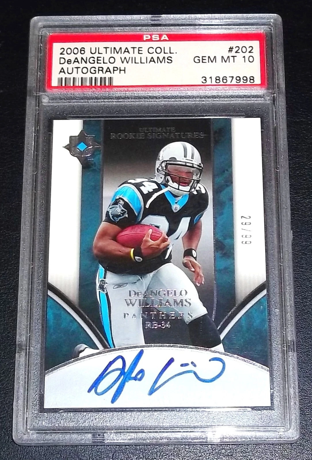 DeAngelo Williams Ultimate Collection #202 Autograph