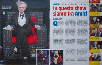 Italy Clipping Cutout 2016 MORGAN in this show we are among friends 3 PAGES