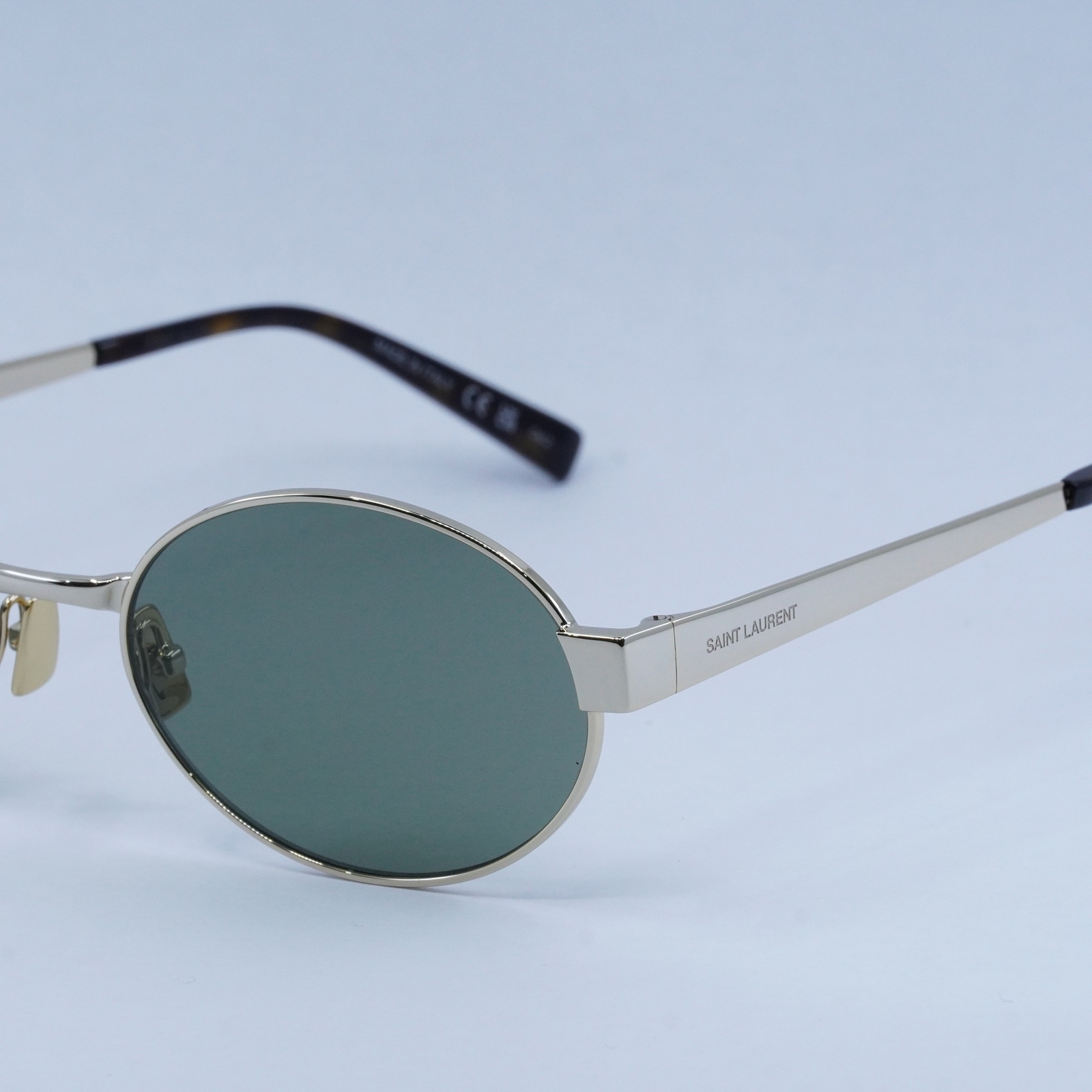 Nuovi occhiali da sole SAINT LAURENT SL692 003 oro verde 55 19 145