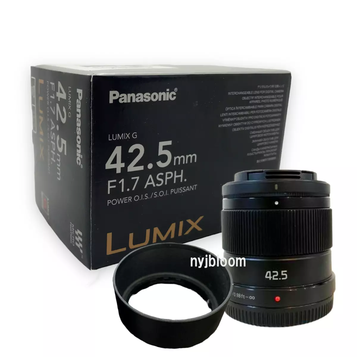 New Panasonic LUMIX G 42.5mm f/1.7 ASPH. POWER O.I.S. Lens - BLACK