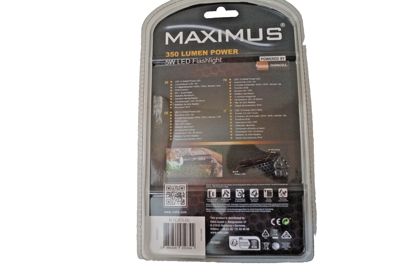 Maximus LED-Taschenlampe 5W 350 Lumen NEU / OVP !!!! | eBay