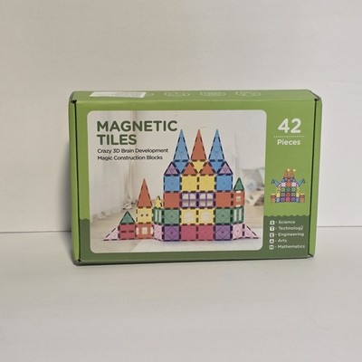 Magnetic Tiles 42 PIECES: Magic Construction Blocks STEAM