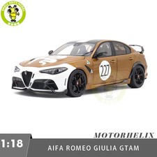 1/18 Alfa Romeo Giulia GTAm MOTORHELIX Ocra GT Gold Diecast Model Car