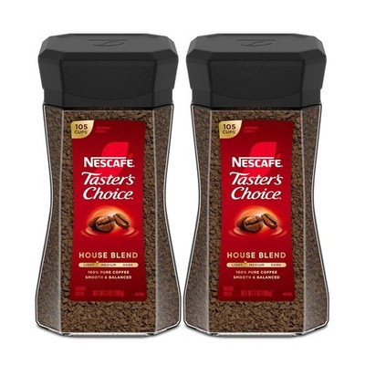 NESCAFÉ Instant Coffee, Light Medium Roast - 2 Jars