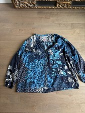 Johnny Was Phoenix Tate Button Down Silk Blouse XL