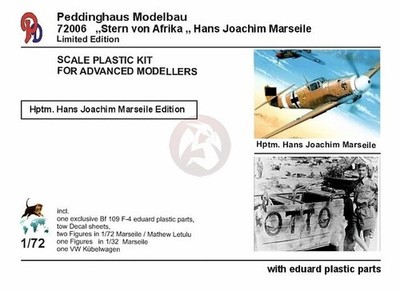 Peddinghaus 1/72 Bf 109 F-4/Trop Hans-Joachim Marseille Edition (w/Extras) 72006