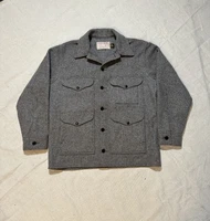 Vintage 80s Filson Mackinaw Cruiser Jacket Mens Size 42 Gray Wool USA Made