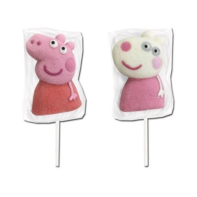 (33,11 /1kg) Peppa Pig Marshmallow Pop, Schaumzucker, 45g