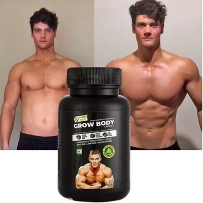 2x BODY GROW Fast Weight Gain Pills Muscle Gainer WEGHT GAIN 120 CAPSULES MEN