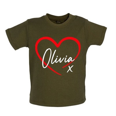 Olivia Love Heart Kiss - Baby T-Shirt / Strampler - Gig Tour Fan Musik Sängerin