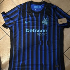 Maglia Inter Milan Home 2023-24 Nike Dri-FIT Betsson Sponsor Taglia M Blu Nero