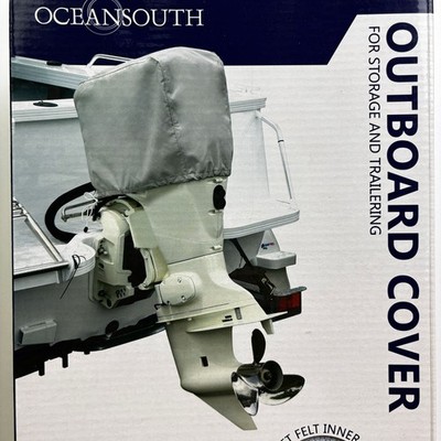 OCEANSOUTH Motorabdeckung 30-60PS 2/4-Takt Außenborder Motorkopf Boot Cover Grau