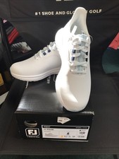 FOOTJOY LADIES PULSE GOLF SHOES SIZE UK 4 WIDE WHITE GREY BLUE
