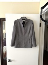 Tahari Arthur S. Levine Women s Houndstooth Zip Up Jacket Blazer Medium / 10