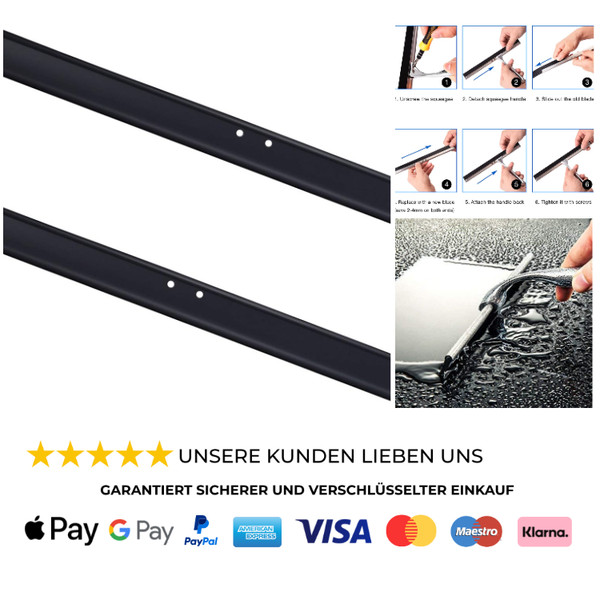 Gummilippe 25Cm Silikon Abziehlippe Duschabzieher 2 StüCk-image