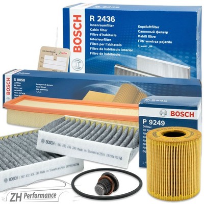 BOSCH INSPEKTIONSPAKET Filter Set Satz Aktivkohle Citroen Peugeot 207 CC 1.6 16V