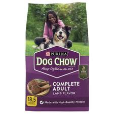 Purina Dog Chow Complete Dry Dog Food for Adult Dogs High Protein, Lamb, 18.5 lb