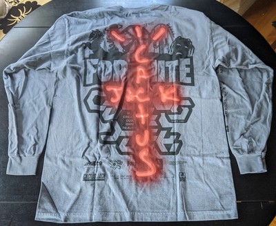 Cactus Jack X Fortnite Travis Scott Long Sleeve Tye Dye Size Large