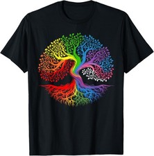 Rainbow Tree Of Life LGBTQ Lesbian Gay Pride Flag Unisex T-Shirt