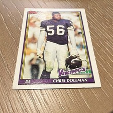 Topps 1991 Chris Doleman Minnesota Vikings #379 Original NFL Sports Trading Card