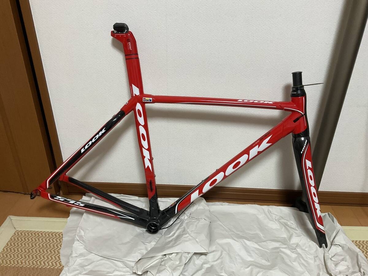 look 595 xsサイズ　フレームセット LOOK 595 Carbon Road Bike Freme Set Red Campagnolo BB S Size From