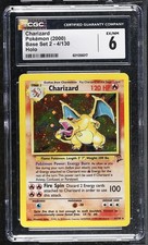 CGC 6 Charizard 4/130 Holo Set Base 2 Carte Pokemon Classificate