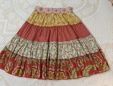 Matilda Jane Girls 6 Serendipity Skirt Tiered Gentry Circle Twirl Boho Midi