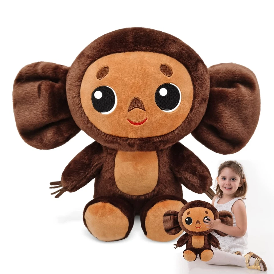 LIVESTN Cheburashka Plüschtier – Kuscheltier Affe mit großen Ohren, Geschenk für Kinder