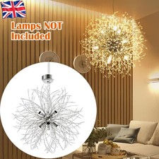 Modern Firework Chandeliers Dandelion Pendant Light,Silver 8 Lights G9 Lamp New