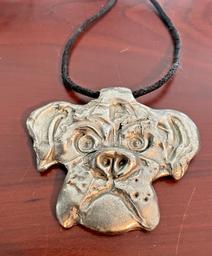 Don Drumm Pewter pendant signed DOG