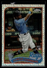 Junior Caminero 2024 Topps Chrome Silver Pack Mojo Refractor A Card #T89C-34