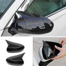 For Nissan Sentra 2020-2024 Glossy Black Side Rear View Mirror Cover Cap Trim