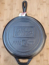 NWT Lodge Cast Iron Food City Three Rivers Corn Meal Skillet 10.25"