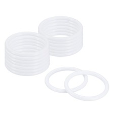 15Pcs Dream Catcher Rings 2.4" Plastic Macrame Wreath Floral Round Hoop White