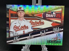 2025 Bowman Draft Ike Irish  DRAFT NIGHT REFRACTOR /250 Baltimore Orioles #BDN-6