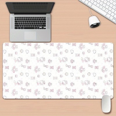 40*90cm Sanrio White with small Sanrio motif Pad for Desk, Gaming, Office Decor,
