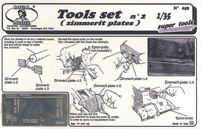 Royal Model RM058 - 1:35 Tool set n. 2 for zimmerit application - Zubehör - Neu