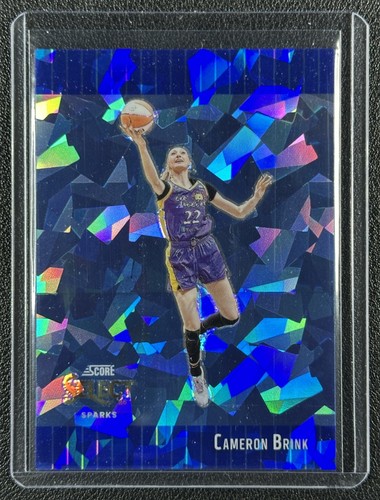 CAMERON BRINK 2025 PANINI WNBA SELECT #9 SCORE THROWBACK BLUE ICE PRIZM RC 67/99