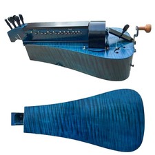 Blue Hurdy gurdy 6 strings 24 keys , 100 Hand made Hurdy Gurdy, Free Hard case