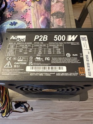 AcBel P2B 500W API-5501BP2 Switching Power Supply Tested Working Fast Ship Used
