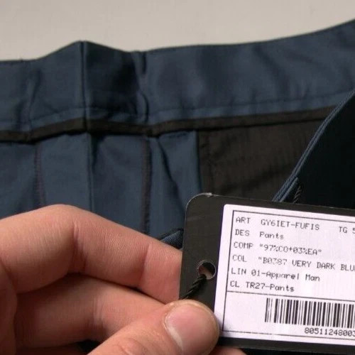 DOLCE & GABBANA Pants Dark Blue Cotton Stretch Skinny Trouser IT44